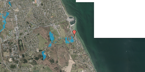 Oversvømmelsesrisiko fra vandløb på Karen Blixens Vej 17, 2960 Rungsted Kyst