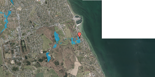 Oversvømmelsesrisiko fra vandløb på Karen Blixens Vej 27, 2960 Rungsted Kyst