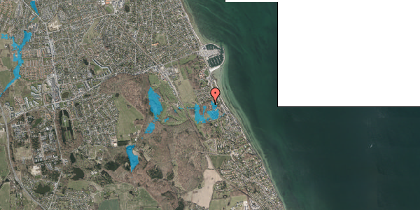 Oversvømmelsesrisiko fra vandløb på Karen Blixens Vej 28, 2960 Rungsted Kyst