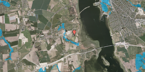 Oversvømmelsesrisiko fra vandløb på Strandmarksvej 14, 3630 Jægerspris
