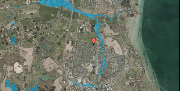 Oversvømmelsesrisiko fra vandløb på Birkehaven 112, 2980 Kokkedal