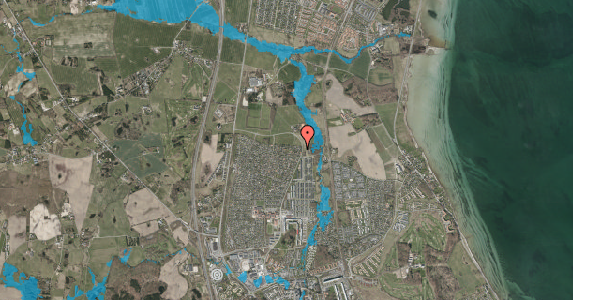 Oversvømmelsesrisiko fra vandløb på Birkehaven 208, 2980 Kokkedal