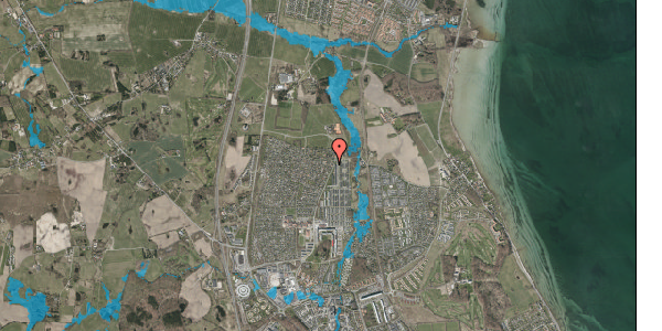 Oversvømmelsesrisiko fra vandløb på Birkehaven 520, 2980 Kokkedal