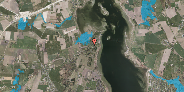 Oversvømmelsesrisiko fra vandløb på Nikolajsensvej 7, 4050 Skibby