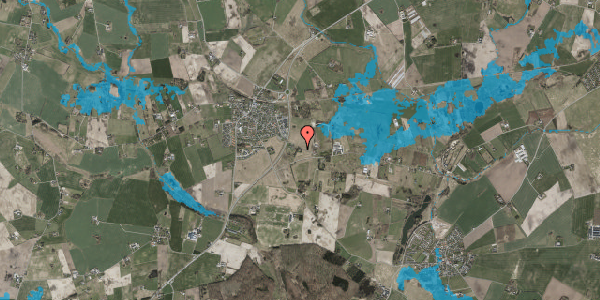 Oversvømmelsesrisiko fra vandløb på Kurreholmvej 24, 3330 Gørløse