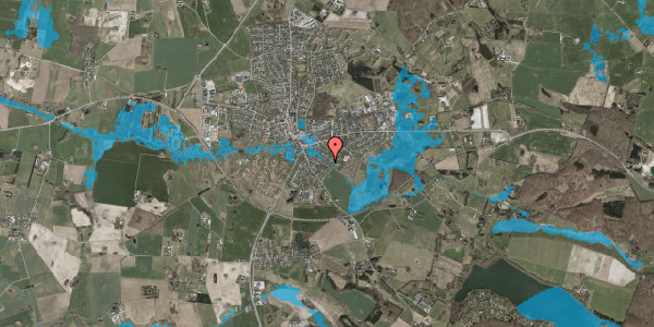 Oversvømmelsesrisiko fra vandløb på Bækkevej 33, 3550 Slangerup