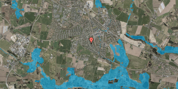 Oversvømmelsesrisiko fra vandløb på Bauneholmvej 28, 3660 Stenløse