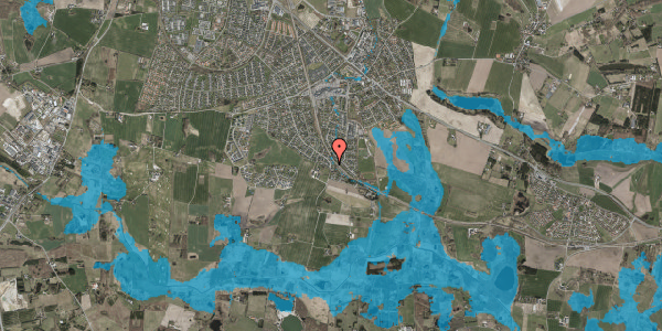 Oversvømmelsesrisiko fra vandløb på Bauneholmvej 65, 3660 Stenløse