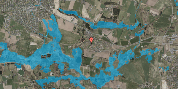 Oversvømmelsesrisiko fra vandløb på Brøndsted 210, 3670 Veksø Sjælland