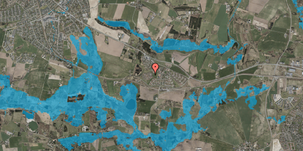 Oversvømmelsesrisiko fra vandløb på Brøndsted 402, 3670 Veksø Sjælland