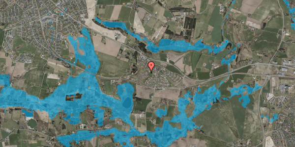 Oversvømmelsesrisiko fra vandløb på Brøndsted 422, 3670 Veksø Sjælland
