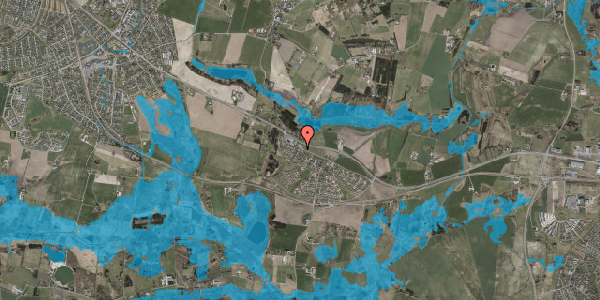 Oversvømmelsesrisiko fra vandløb på Fugleøjevej 1, 3670 Veksø Sjælland