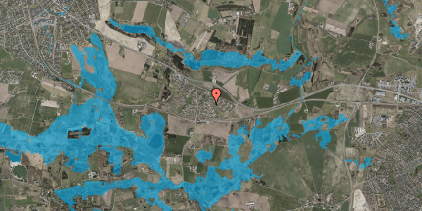 Oversvømmelsesrisiko fra vandløb på Kelsted 404, 3670 Veksø Sjælland