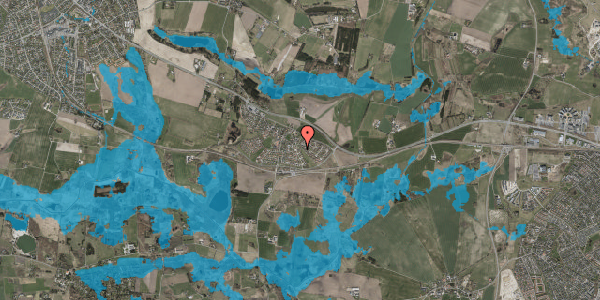 Oversvømmelsesrisiko fra vandløb på Kelsted 410, 3670 Veksø Sjælland