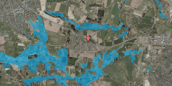 Oversvømmelsesrisiko fra vandløb på Kirkestræde 4, 3670 Veksø Sjælland