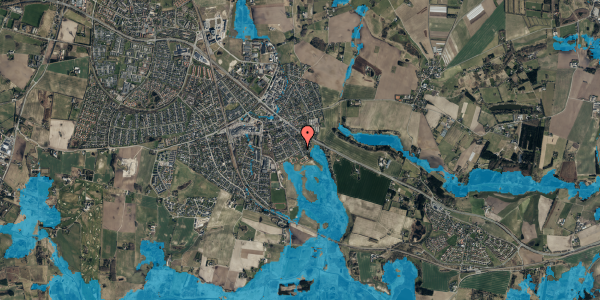 Oversvømmelsesrisiko fra vandløb på Kornvænget 28, 3660 Stenløse
