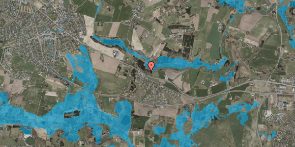 Oversvømmelsesrisiko fra vandløb på Vandtårnet 13, 3670 Veksø Sjælland
