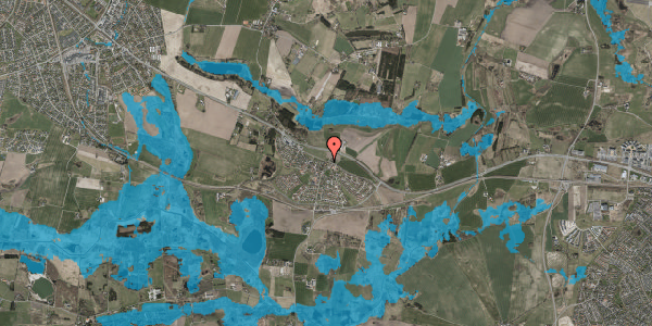 Oversvømmelsesrisiko fra vandløb på Veksø Bygade 6D, 3670 Veksø Sjælland