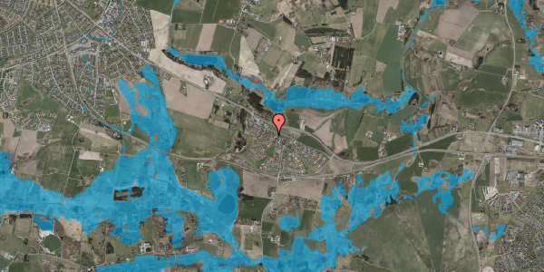 Oversvømmelsesrisiko fra vandløb på Veksø Bygade 38, 1. , 3670 Veksø Sjælland