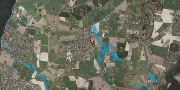Oversvømmelsesrisiko fra vandløb på Gyvelvej 18, 4070 Kirke Hyllinge