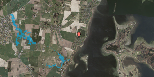 Oversvømmelsesrisiko fra vandløb på Hasselvej 16, 4070 Kirke Hyllinge