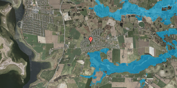 Oversvømmelsesrisiko fra vandløb på Fiskergårdsvej 32, 4000 Roskilde