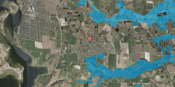 Oversvømmelsesrisiko fra vandløb på Ladegårdsvej 17, 4000 Roskilde