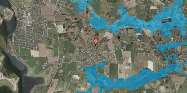Oversvømmelsesrisiko fra vandløb på Langdyssevej 9, 4000 Roskilde