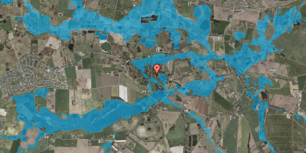 Oversvømmelsesrisiko fra vandløb på Pilevang 6, 3670 Veksø Sjælland