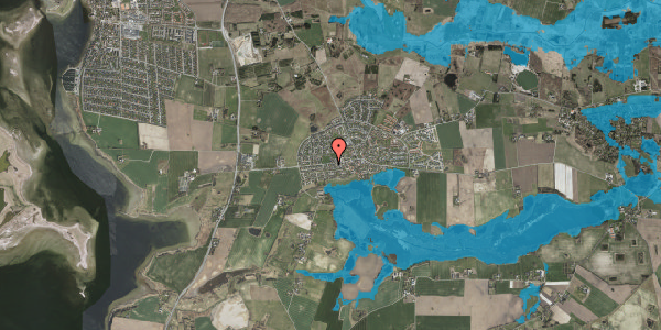 Oversvømmelsesrisiko fra vandløb på Sognevej 17, 4000 Roskilde