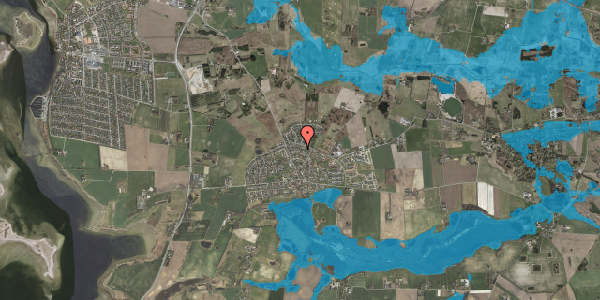 Oversvømmelsesrisiko fra vandløb på Torndyssevej 13, 4000 Roskilde