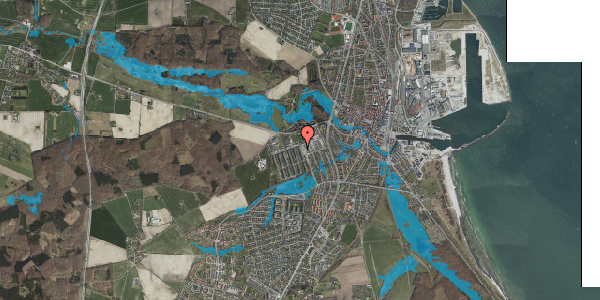 Oversvømmelsesrisiko fra vandløb på Gymnasievej 35, 2. th, 4600 Køge