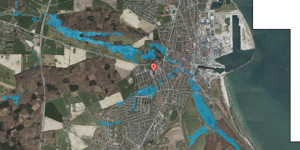 Oversvømmelsesrisiko fra vandløb på Gymnasievej 43, 3. tv, 4600 Køge