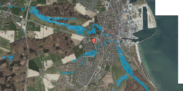 Oversvømmelsesrisiko fra vandløb på Gymnasievej 87, 3. tv, 4600 Køge