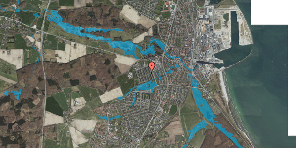 Oversvømmelsesrisiko fra vandløb på Gymnasievej 89, 1. th, 4600 Køge