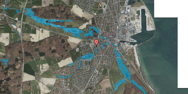 Oversvømmelsesrisiko fra vandløb på Hegnet 3, 4600 Køge