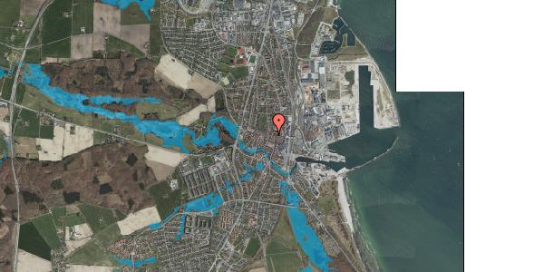 Oversvømmelsesrisiko fra vandløb på Kirkestræde 19B, 4600 Køge