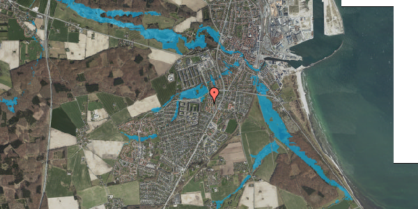 Oversvømmelsesrisiko fra vandløb på Kløvervej 15, 1. tv, 4600 Køge
