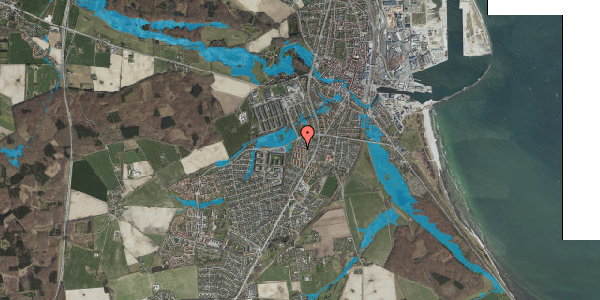 Oversvømmelsesrisiko fra vandløb på Kløvervej 16, 1. th, 4600 Køge