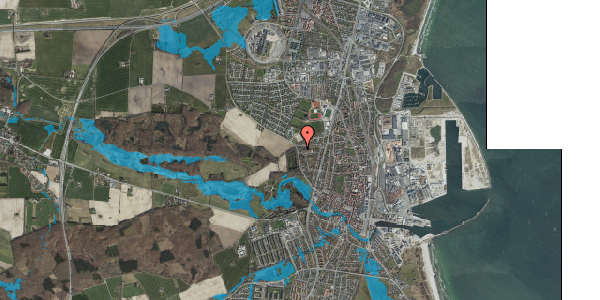 Oversvømmelsesrisiko fra vandløb på Marie Toftsvej 26, 4600 Køge