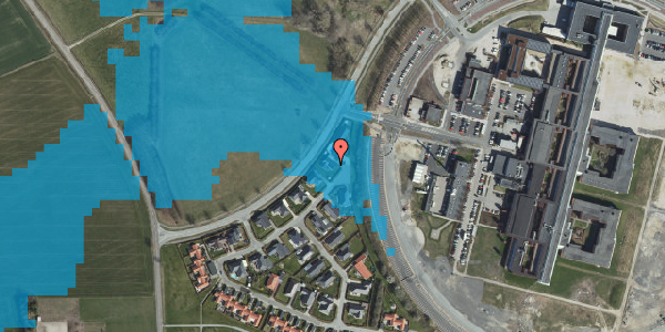 Oversvømmelsesrisiko fra vandløb på Padborgvej 9, 4600 Køge