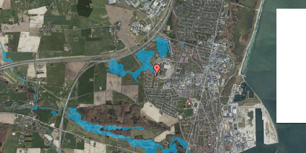 Oversvømmelsesrisiko fra vandløb på Padborgvej 27, 4600 Køge