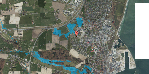 Oversvømmelsesrisiko fra vandløb på Padborgvej 61, 4600 Køge