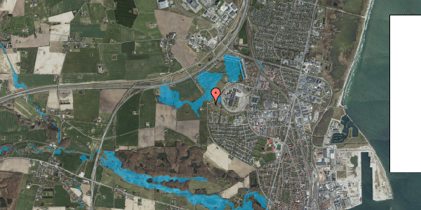 Oversvømmelsesrisiko fra vandløb på Padborgvej 93, 4600 Køge