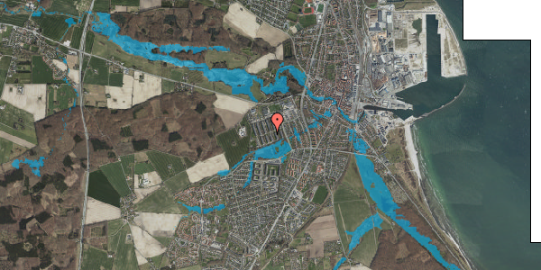Oversvømmelsesrisiko fra vandløb på Parkvej 66, 3. tv, 4600 Køge