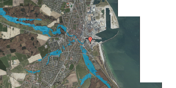 Oversvømmelsesrisiko fra vandløb på Strandpromenaden 4, st. mf, 4600 Køge