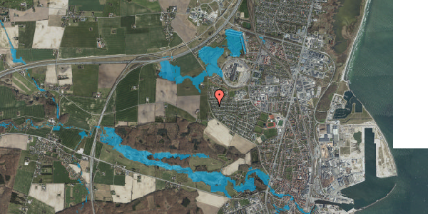 Oversvømmelsesrisiko fra vandløb på Tornbyvej 7, 4600 Køge