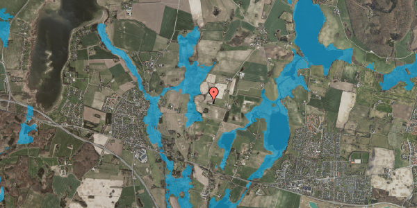 Oversvømmelsesrisiko fra vandløb på Buesøvej 13, 4000 Roskilde