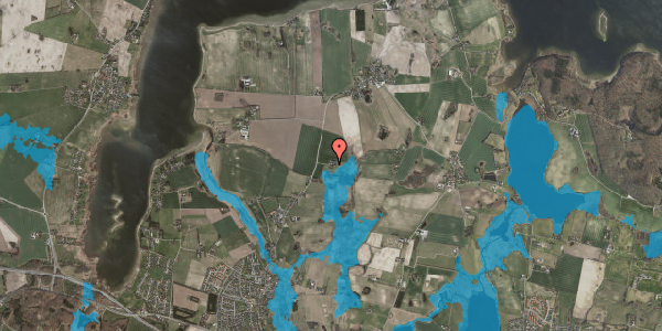 Oversvømmelsesrisiko fra vandløb på Herslevvej 14, 4000 Roskilde