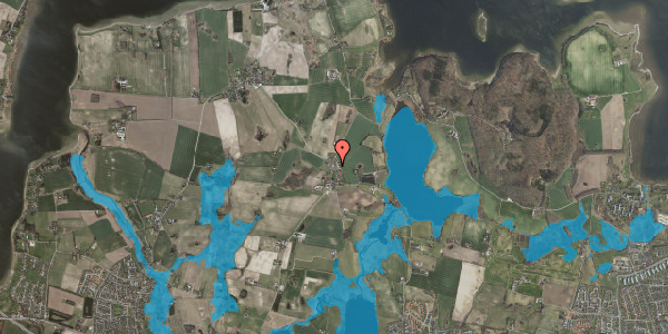 Oversvømmelsesrisiko fra vandløb på Kattinge Bygade 3B, 4000 Roskilde